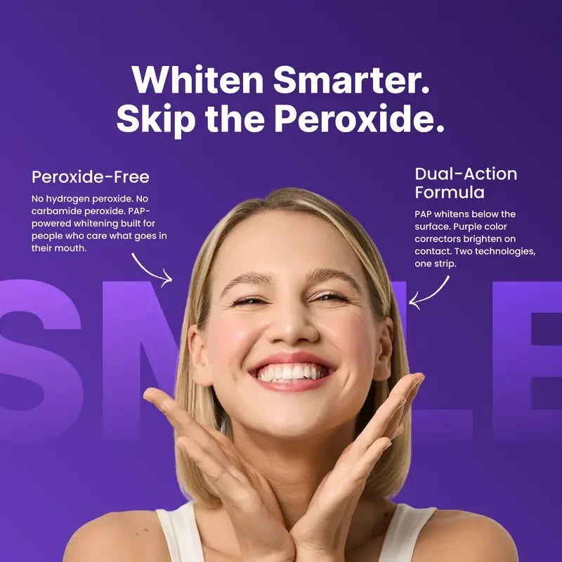 Purple Teeth Whitening Strips for Sensitive Teeth
