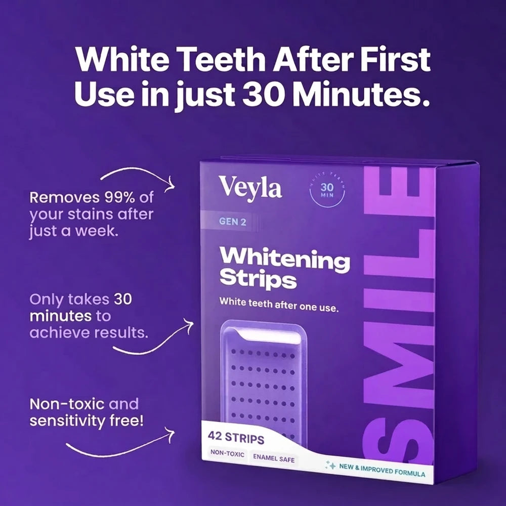Purple Teeth Whitening Strips for Sensitive Teeth