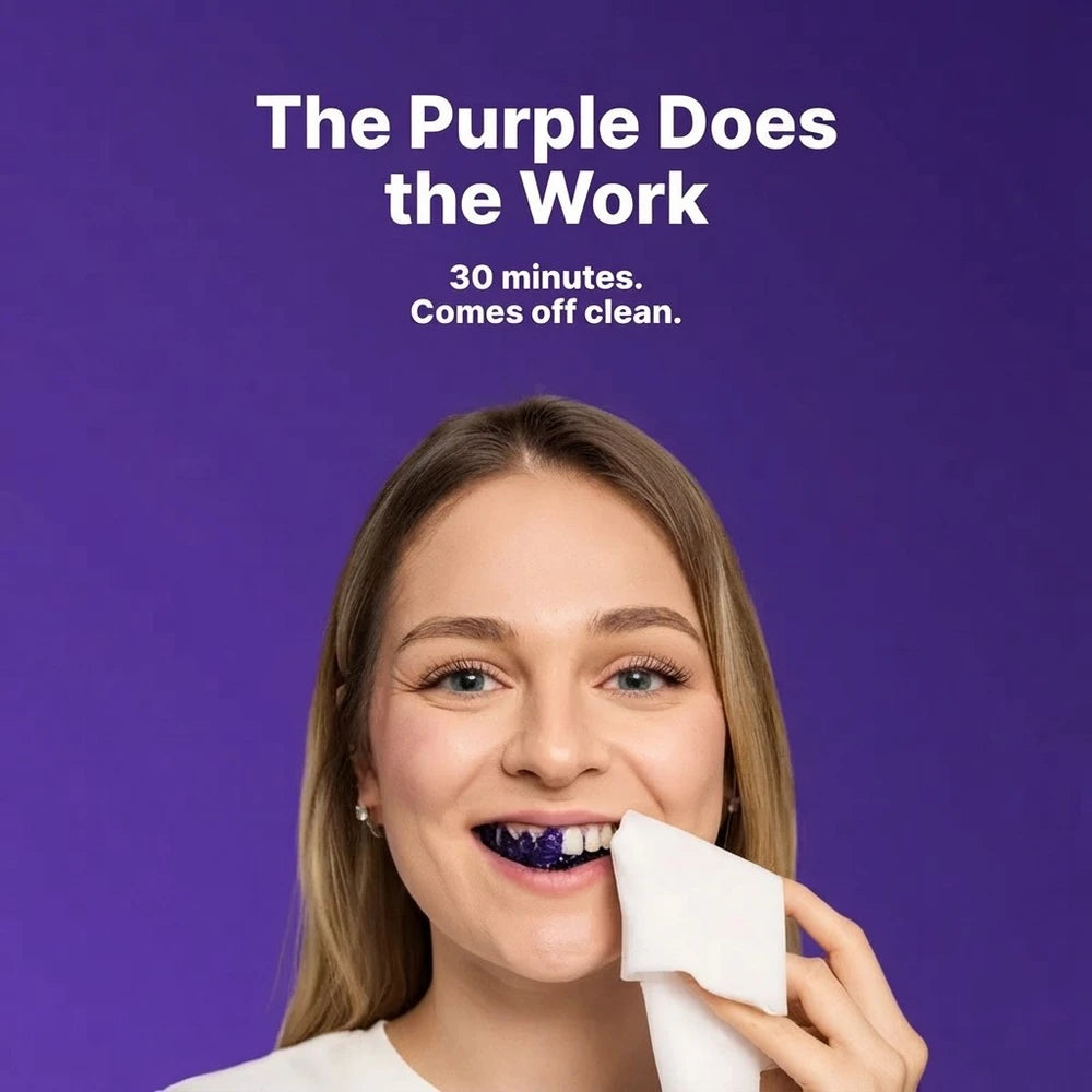 Purple Teeth Whitening Strips for Sensitive Teeth