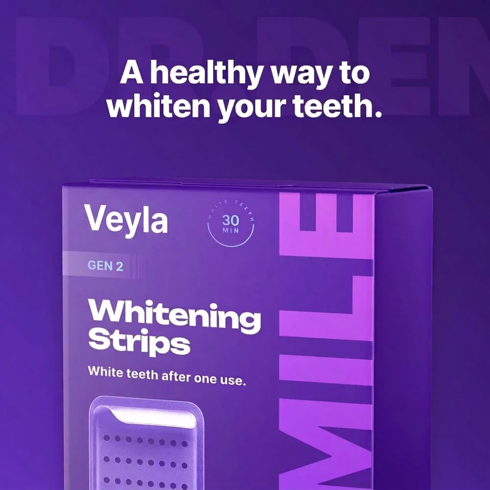 Purple Teeth Whitening Strips for Sensitive Teeth