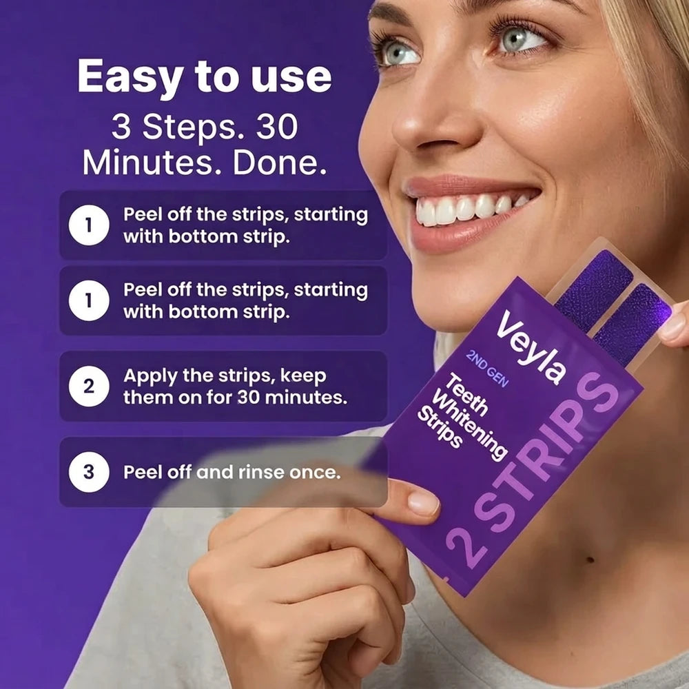 Purple Teeth Whitening Strips for Sensitive Teeth